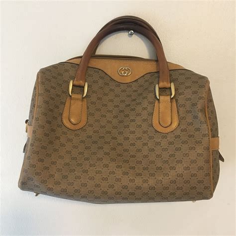 gucci canvas bag vintage|authentic vintage Gucci bag.